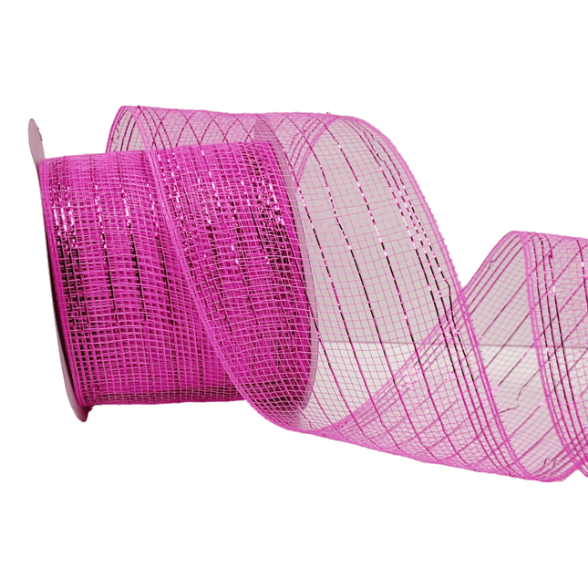 4" Hot Pink Deco Mesh sold by RQC Supply Canada located in Woodstock, Ontario