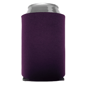Eggplant Foam Can Coolers, beer can holders sold by RQC Supply Canada