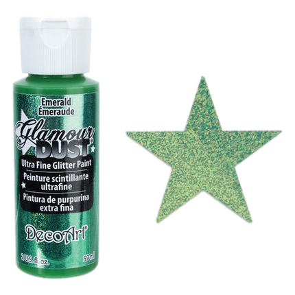 Emerald Glamour Dust Ultra Fine Glitter Paint made by DecoArt sold by RQC Supply Canada