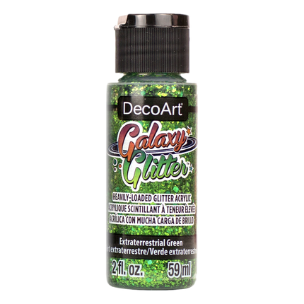Extraterrestrial Green  Galaxy Glitter Paint made by DecoArt sold by RQC Supply Canada