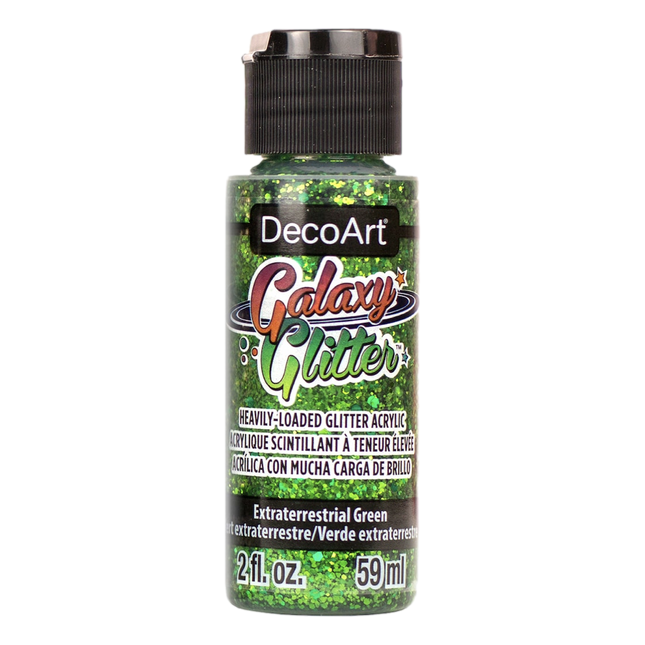 Extraterrestrial Green  Galaxy Glitter Paint made by DecoArt sold by RQC Supply Canada