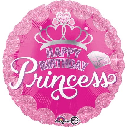 Happy Birthday Princess & Gem Mylar Balloons sold by RQC Supply Canada located in Woodstock, Ontario Canada