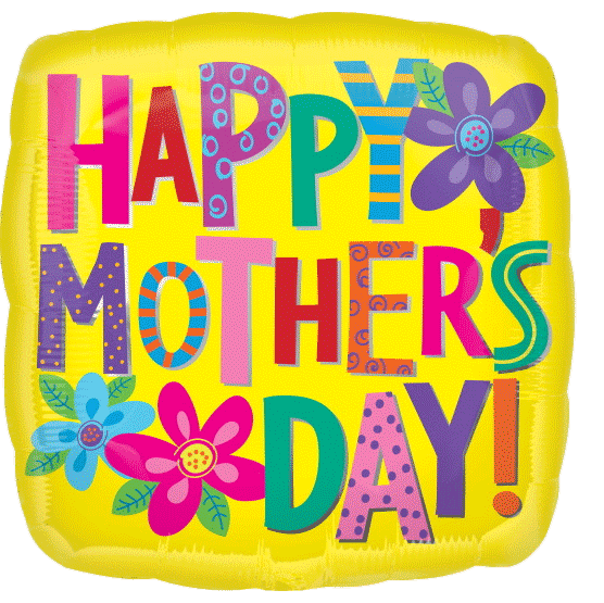 Happy Mother's Day Yellow  Foil Balloon sold by RQC Supply Canada located in Woodstock, Ontario