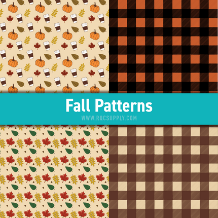 Fall Adhesive & HTV Patterns, sold by RQC Supply Canada.