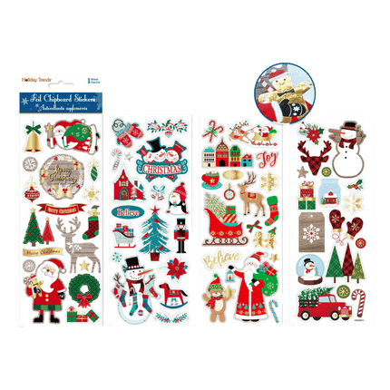 Foil Christmas Scrapbooking Stickers sold by RQC Supply Canada located in Woodstock, Ontario