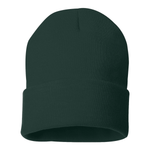 Forest Green 12" Sportsman Solid Knit Beanie sold by RQC Supply Canada