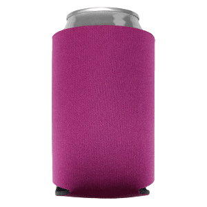 Fuchsia Foam Can Coolers, beer can holders sold by RQC Supply Canada