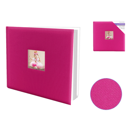 scrapbooking Album sold by RQC Supply Canada shown in fuchsia linen colour