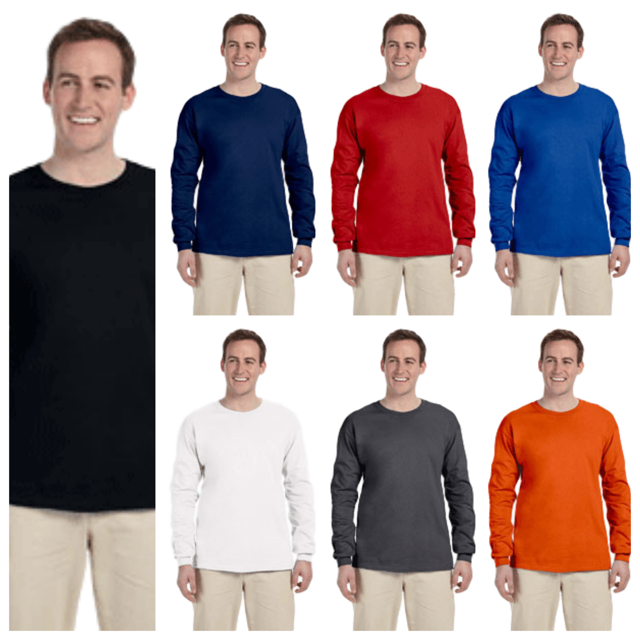 Gildan Ultra Cotton Long Sleeve T-Shirt for Men