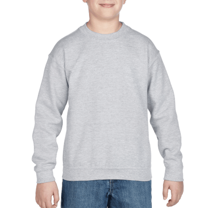 180B Youth Crew Neck Sweatshirt by Gildan. Shown in Sport Grey, sold by RQC Supply Canada.