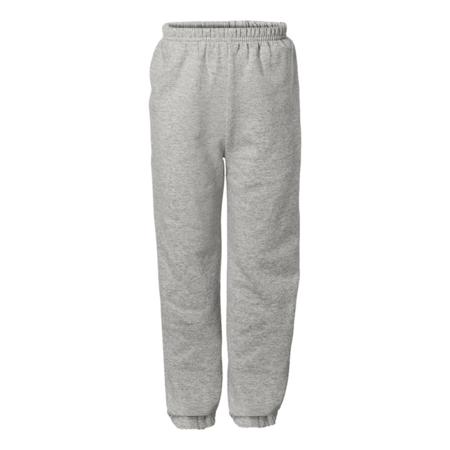 18200B Heavy Blend Youth Sweatpants by Gildan. Shown in Ash, sold by RQC Supply Canada.