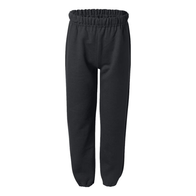 18200B Heavy Blend Youth Sweatpants by Gildan. Shown in Black, sold by RQC Supply Canada.