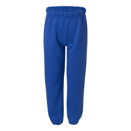 18200B Heavy Blend Youth Sweatpants by Gildan. Shown in Royal Blue, sold by RQC Supply Canada.