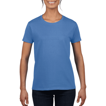 2000L Ladies Ultra Cotton Short Sleeve T-shirt by Gildan. Shown in Iris, sold by RQC Supply Canada.