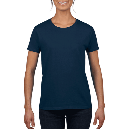 2000L Ladies Ultra Cotton Short Sleeve T-shirt by Gildan. Shown in Navy Blue, sold by RQC Supply Canada.