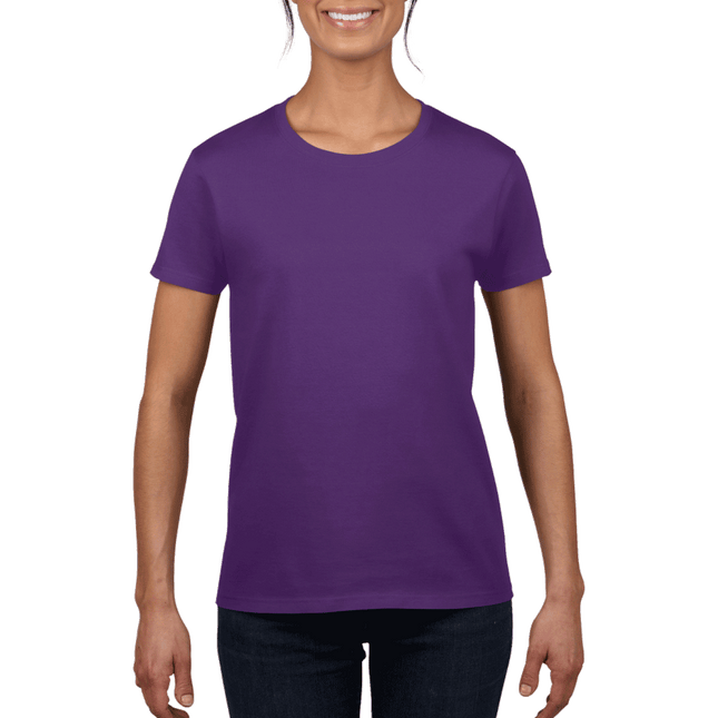 2000L Ladies Ultra Cotton Short Sleeve T-shirt by Gildan. Shown in Purple, sold by RQC Supply Canada.