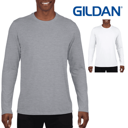 42400 Long Sleeved Mens Performance Polyester T-shirt by Gildan.  Shown in all available colours, sold by RQC Supply Canada.