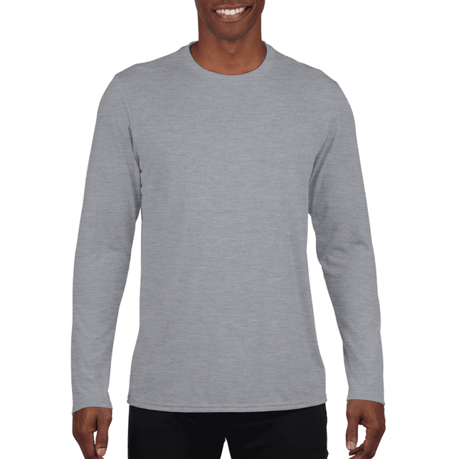 42400 Long Sleeved Mens Performance Polyester T-shirt by Gildan.  Shown in Sport Grey, sold by RQC Supply Canada.