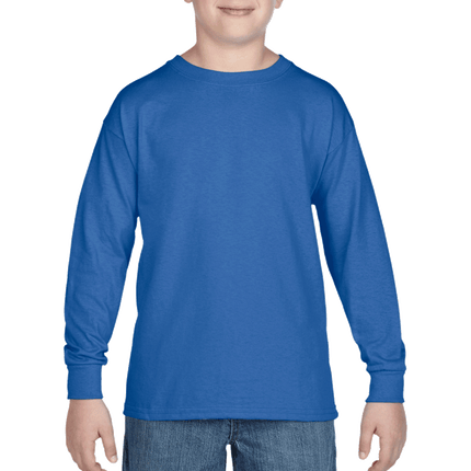 G540B Youth Heavy Cotton Long Sleeved T-Shirt. Shown in Royal Blue, sold by RQC Supply Canada.