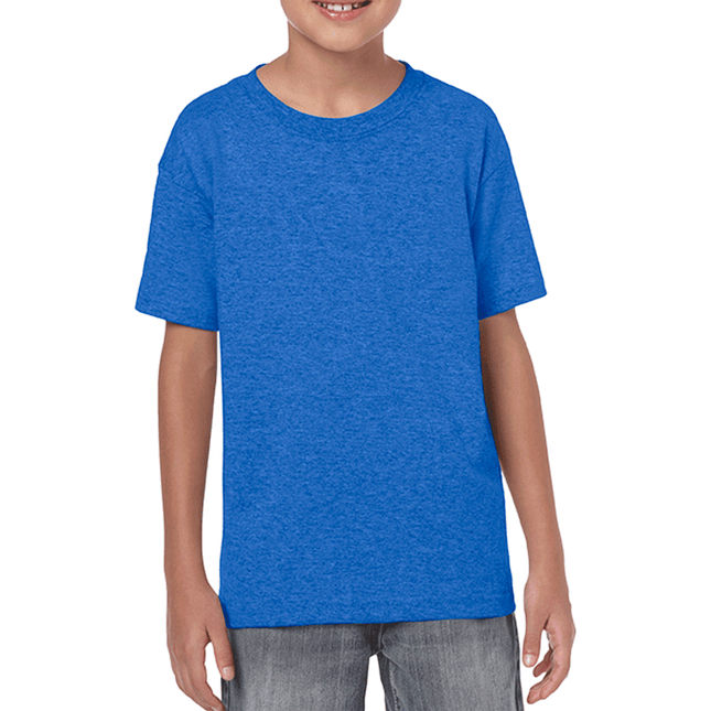 64500B Youth Softstyle Kids Short Sleeve T-Shirt by Gildan. Shown in Royal Blue, sold by RQC Supply Canada.