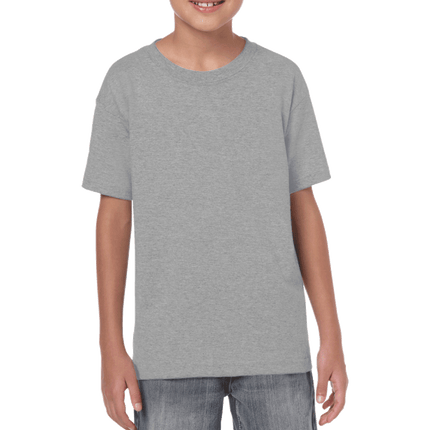 64500B Youth Softstyle Kids Short Sleeve T-Shirt by Gildan. Shown in Sport Grey, sold by RQC Supply Canada.