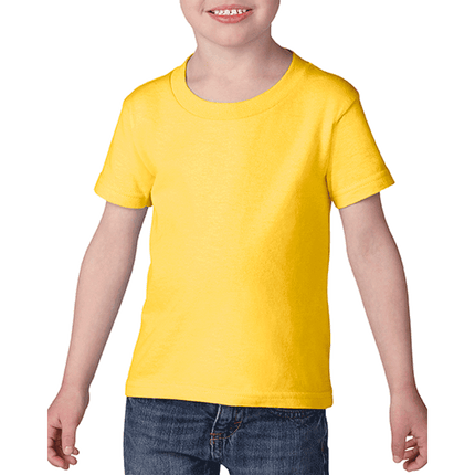 64600P Toddler Softstyle Short Sleeve T-Shirt by Gildan. Shown in Daisy Yellow, sold by RQC Supply Canada.
