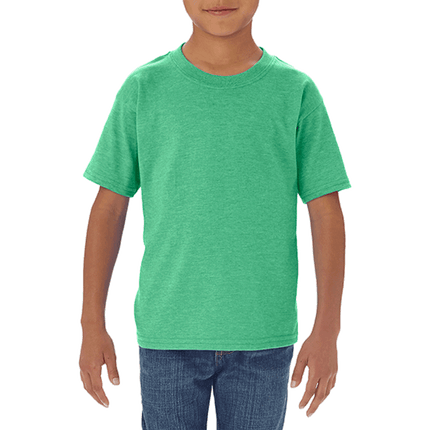 64600P Toddler Softstyle Short Sleeve T-Shirt by Gildan. Shown in Heather Irish Green, sold by RQC Supply Canada.