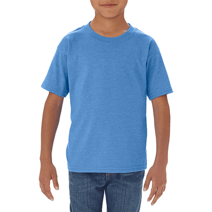 64600P Toddler Softstyle Short Sleeve T-Shirt by Gildan. Shown in Heather Royal Blue, sold by RQC Supply Canada.
