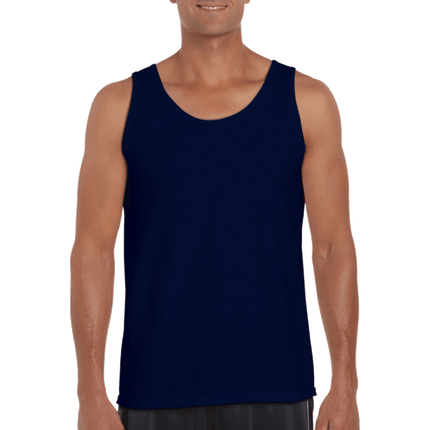 G220 Mens Ultra Cotton Tank Top / Undershirt by Gildan. Shown in Navy Blue, sold by RQC Supply Canada.