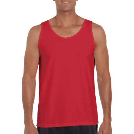 G220 Mens Ultra Cotton Tank Top / Undershirt by Gildan. Shown in Red, sold by RQC Supply Canada.