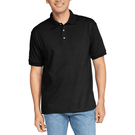 8800 Men's Polo Shirt Dry Blend Jersey Sport Shirt by Gildan. Shown in Black, sold by RQC Supply Canada.
