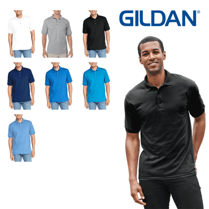 8800 Men's Polo Shirt Dry Blend Jersey Sport Shirt by Gildan. Shown in all available colours, sold by RQC Supply Canada.