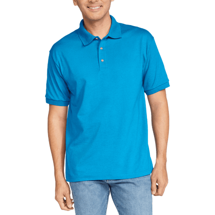 8800 Men's Polo Shirt Dry Blend Jersey Sport Shirt by Gildan. Shown in Sapphire, sold by RQC Supply Canada.