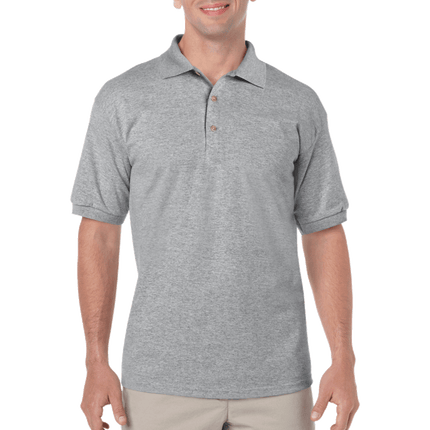 8800 Men's Polo Shirt Dry Blend Jersey Sport Shirt by Gildan. Shown in Sport Grey, sold by RQC Supply Canada.