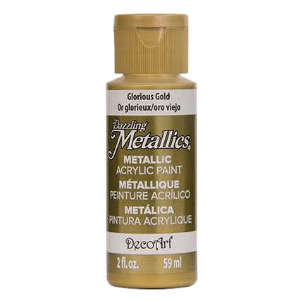 Glorious Gold Dazzling Metallics DecoArt Acrylic Paint sold by RQC Supply Canada