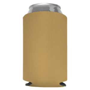 Gold Foam Can Coolers, beer can holders sold by RQC Supply Canada