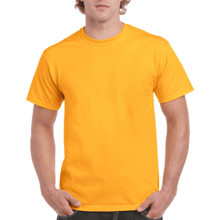 2000 Men's Adult Ultra Cotton Short Sleeve T-Shirt by Gildan. Shown in Gold, sold by RQC Supply Canada.