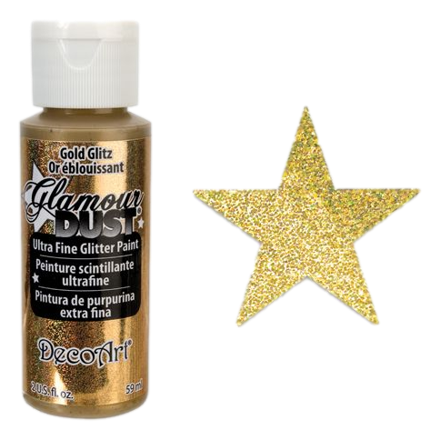 Gold Glitz Glamour Dust Ultra Fine Glitter Paint made by DecoArt sold by RQC Supply Canada