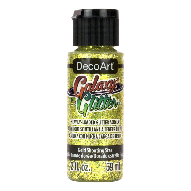 Gold Shooting Star  Galaxy Glitter Paint made by DecoArt sold by RQC Supply Canada