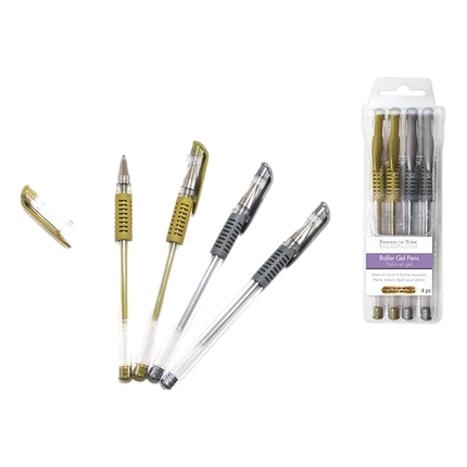 Gold and Silver Gel Pens made by Forever in Time and sold by RQC Supply Canada