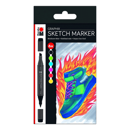 Graphic Sketch Marker set by Marabu sold by RQC Supply Canada an arts and craft store located in Woodstock, Ontario