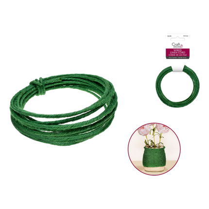Green Wired Linen Cord sold by RQC Supply Canada