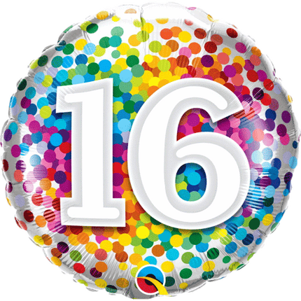 16th Confetti Balloons sold by RQC Supply Canada located in Woodstock, Ontario Canada