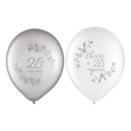 Happy 25th Anniversary Balloons sold by RQC Supply Canada located in Woodstock, Ontario