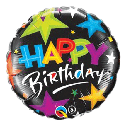 Happy Birthday Brilliant Stars Foil Balloon sold by RQC Supply Canada located in Woodstock, Ontario