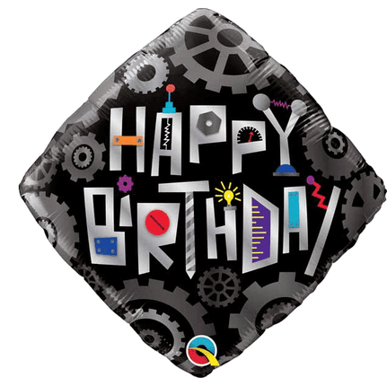 Happy Birthday Robot Balloons sold by RQC Canada located in Woodstock, Ontario