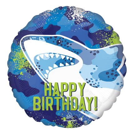 Happy Birthday Shark Balloons sold by RQC Supply Canada located in Woodstock, Ontario