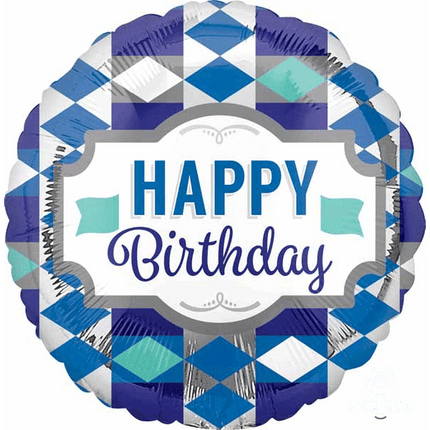 Happy Birthday Tye Pattern-Mylar Balloon sold by RQC Supply Canada