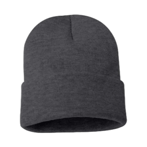 Heather Charcoal 12" Sportsman Solid Knit Beanie sold by RQC Supply Canada