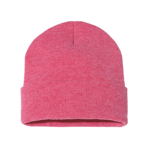 Heather Red 12" Sportsman Solid Knit Beanie sold by RQC Supply Canada